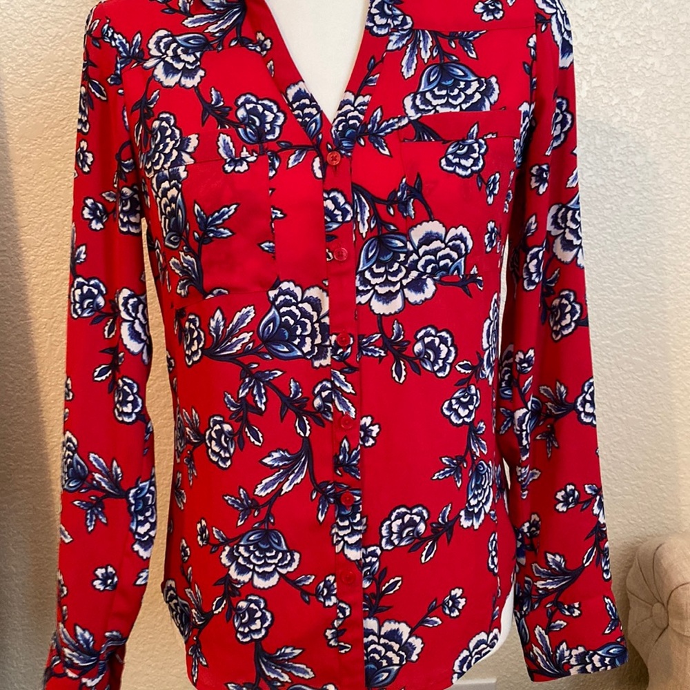 Express Slim Fit Portofino shirt XS, style it for 4th of JuLy